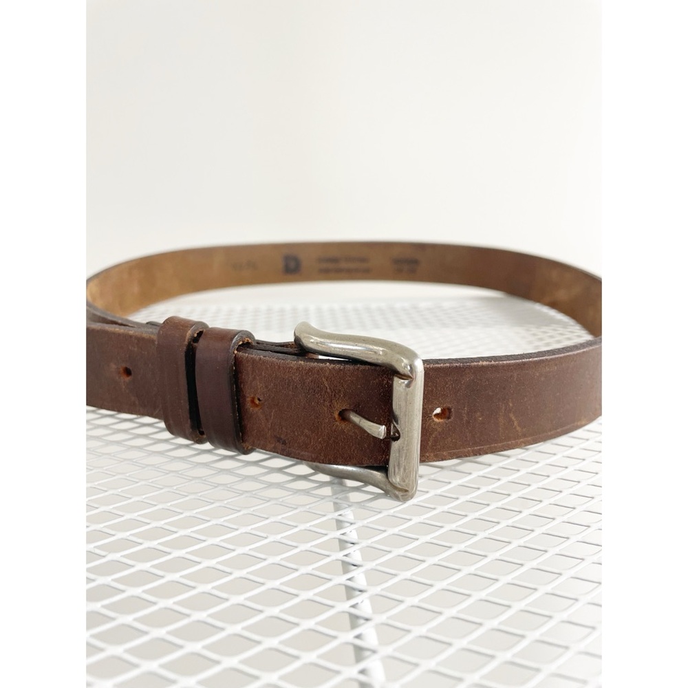 Diesel Brown Leather Belt Medium 26-28 Made in USA